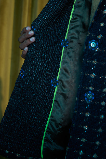 Neptune Double Breasted Jacket In Wool and Alpaca