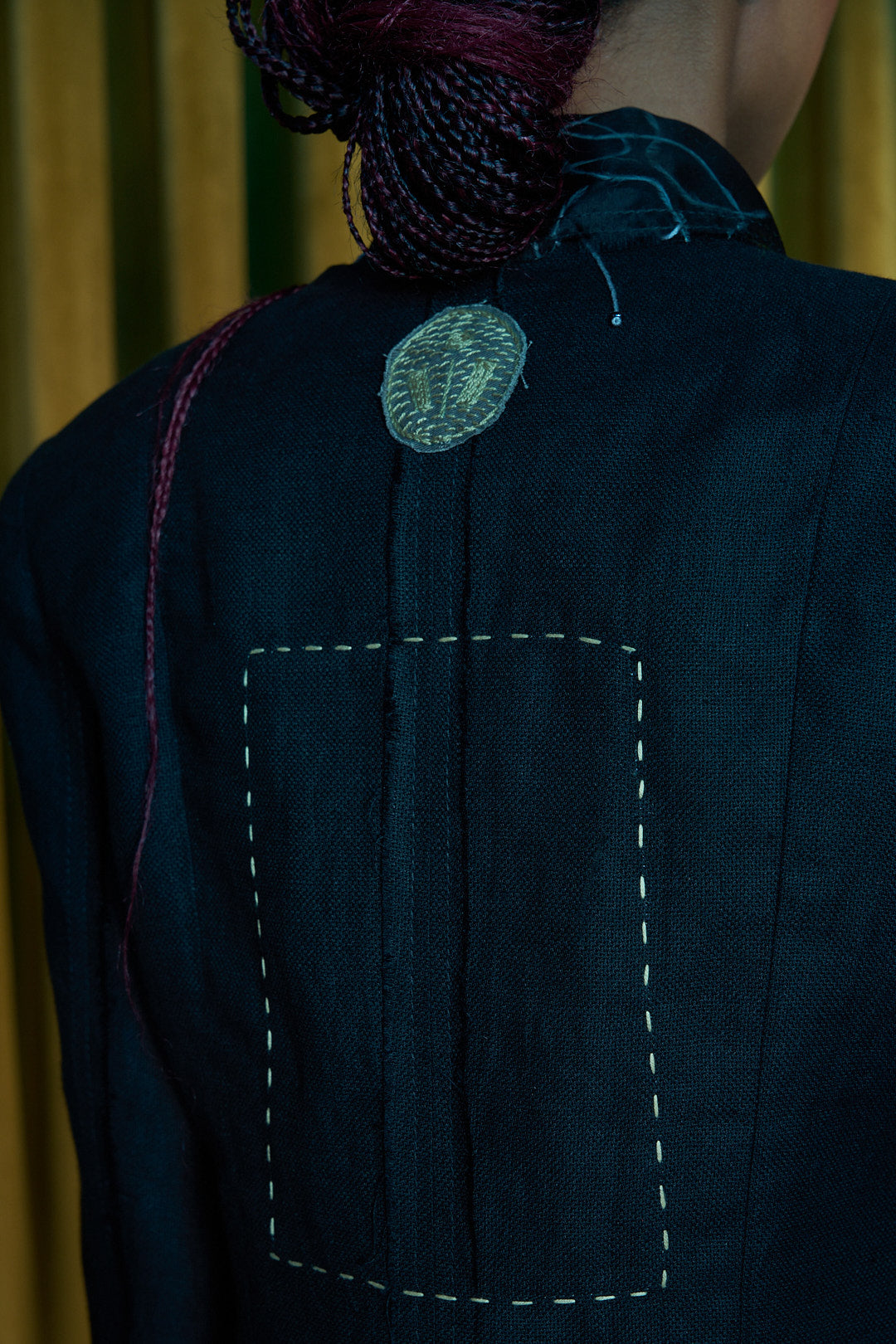 Sable Form V-Neck Jacket in Linen