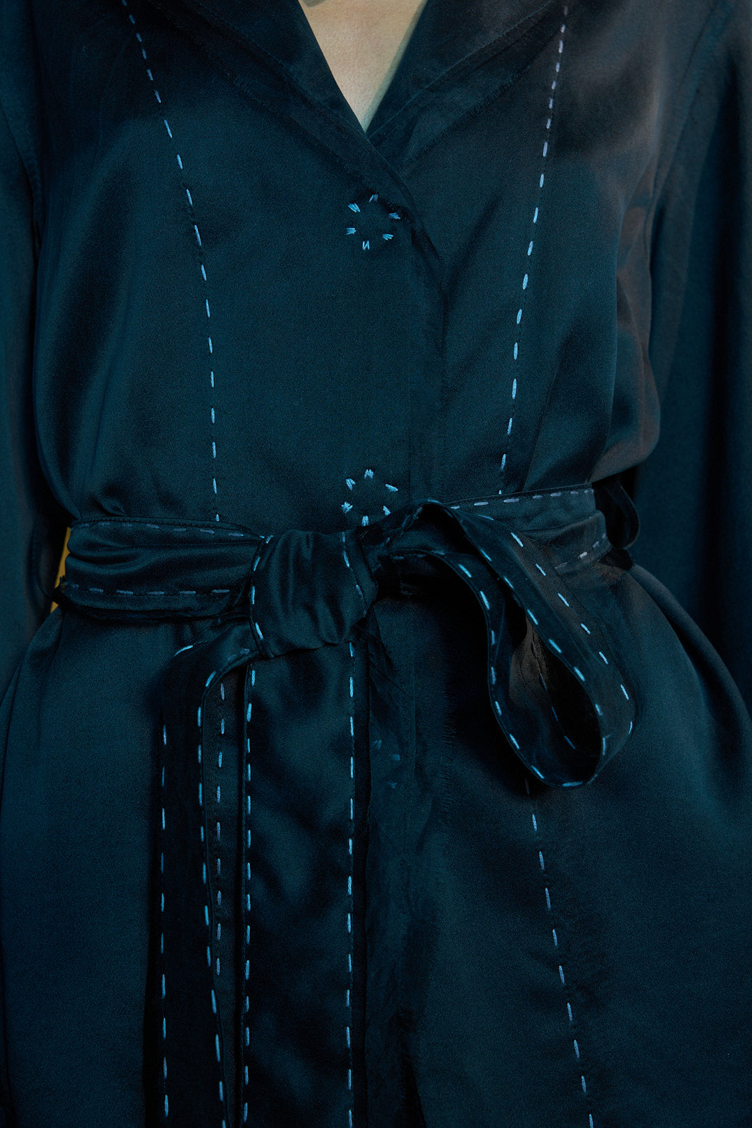 Kuroi Hana Shirt Blazer in Silk Habotai