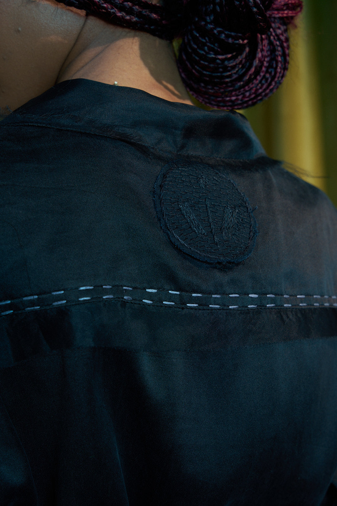 Kuroi Hana Shirt Blazer in Silk Habotai