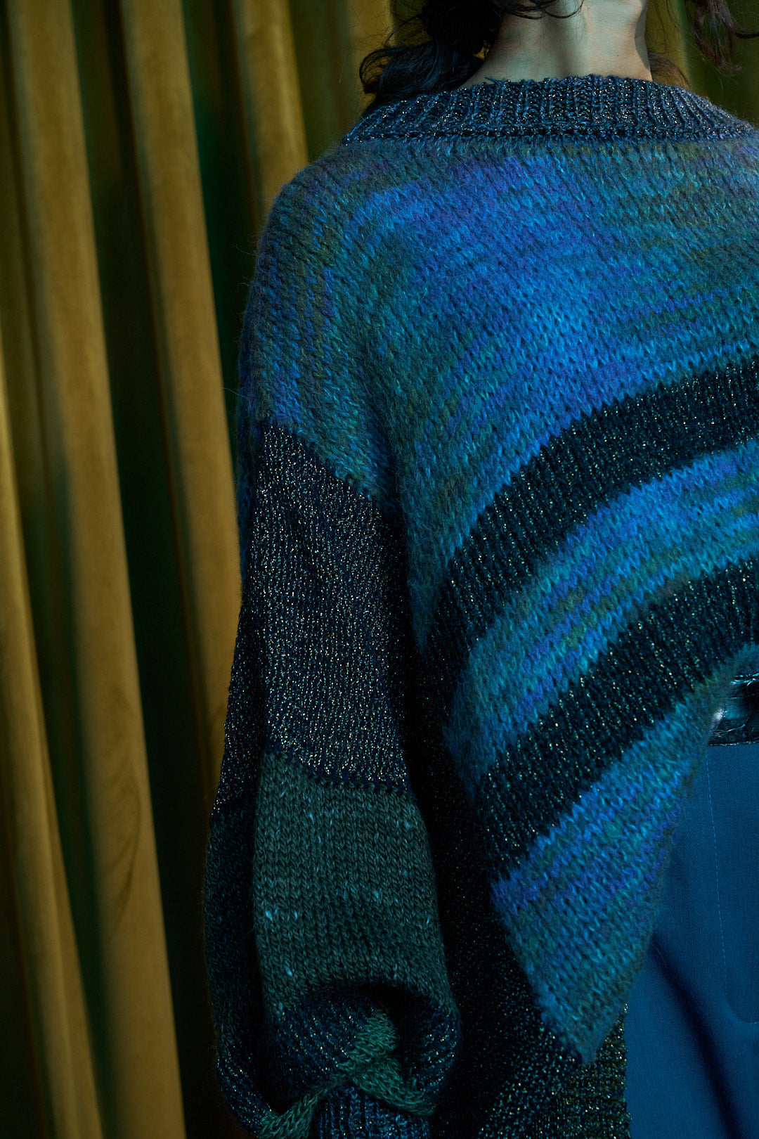 Moss Motley Block Oversized Block Knitted Jumper