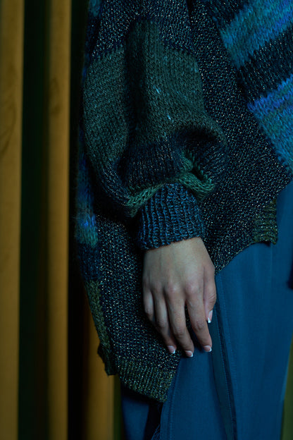 Moss Motley Block Oversized Block Knitted Jumper
