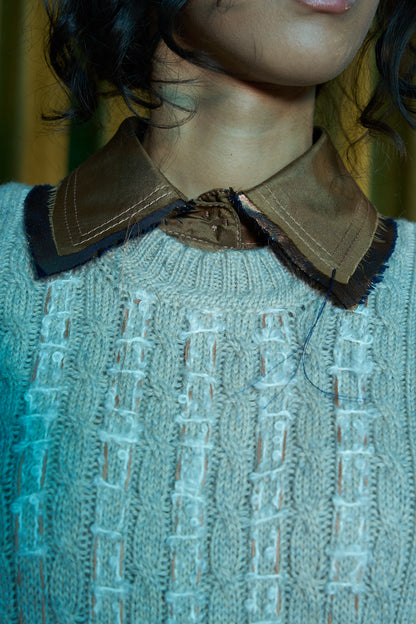Cortado Cable Knit Vest in Alpaca Merino Blend