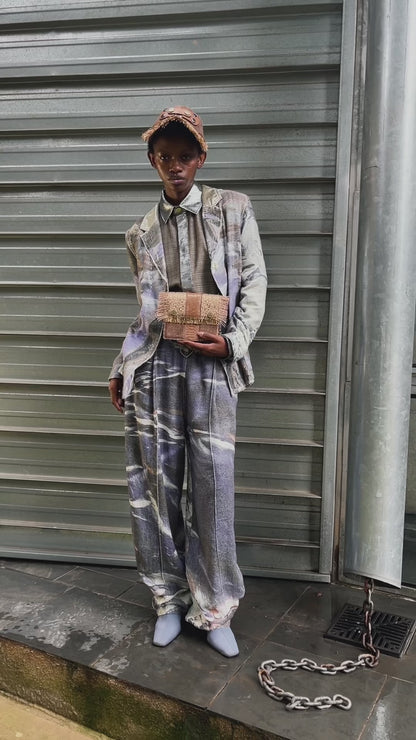 Crystal Foil Signature Pants in Cotton