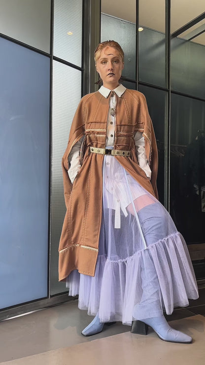 Periwinkle Bouquet Skirt in Vintage Tulle