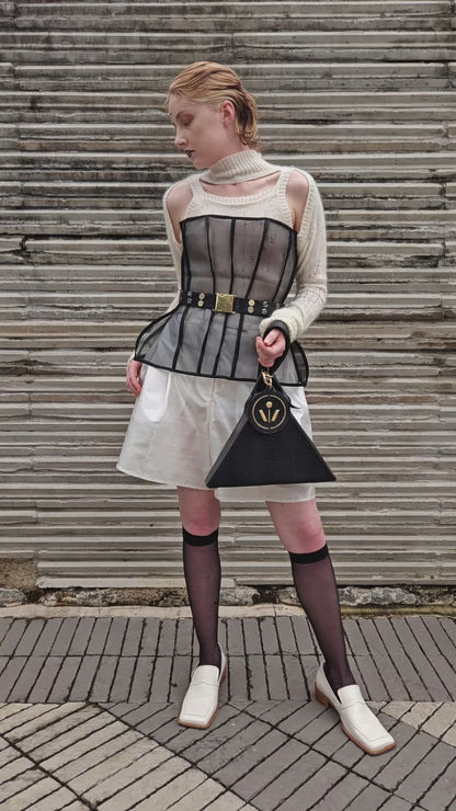Sculpted Pillar Zibbon Corset