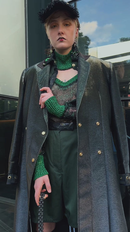 Emerald Knitwear Racer Top in Wool Mohair