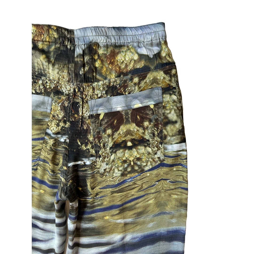 Printed Silk Satin Signature Pants