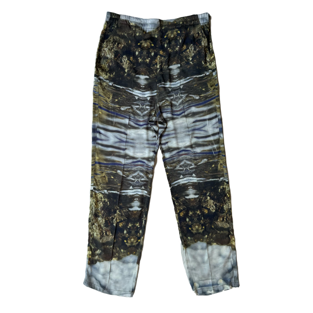 Printed Silk Satin Signature Pants