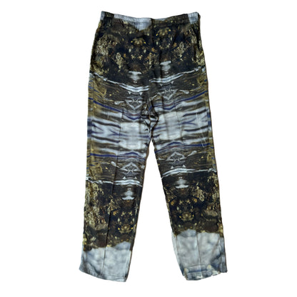 Printed Silk Satin Signature Pants