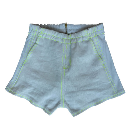 Reversible White Organic Hemp Linen Hot Pants