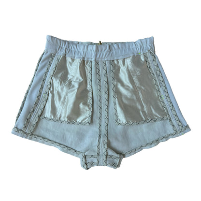 Reversible White Organic Hemp Linen Hot Pants