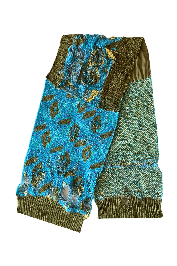 Artisanal, Deconstructed Viviers  Monogram Jacquard Scarf