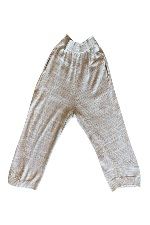 SAHARA SAND COTTON/BAMBOO ARCHED TRACK PANTS