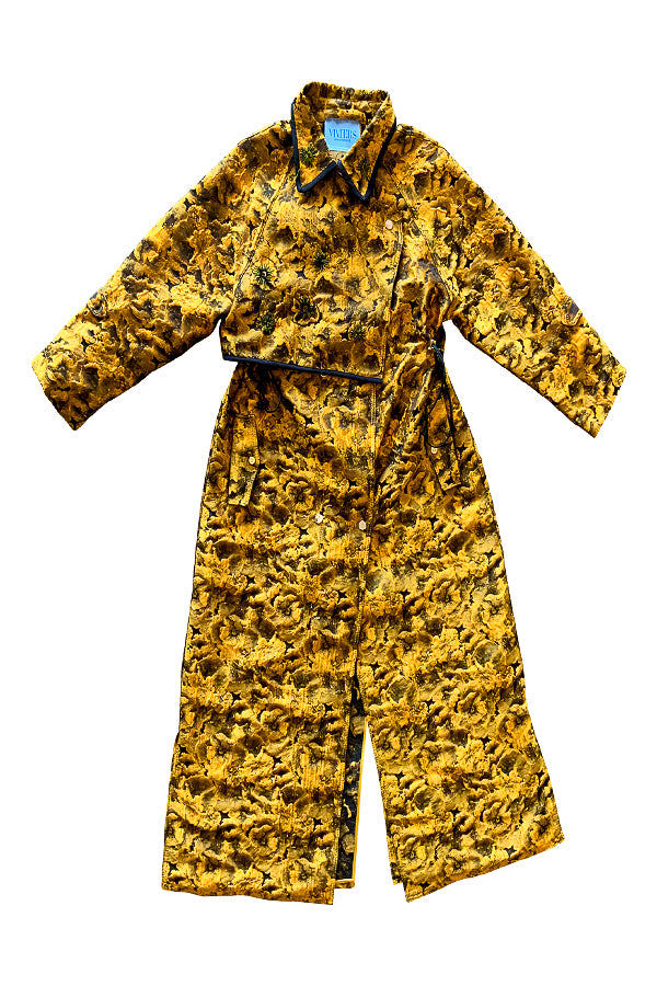 Brocade Golden Floral Coat