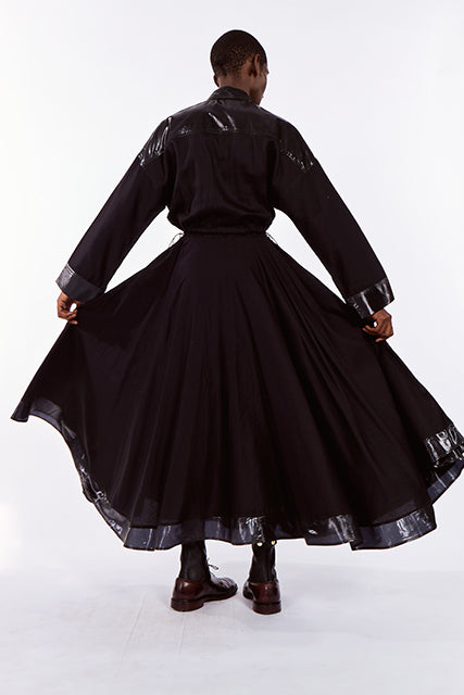 Black 80's Shirt Dress
