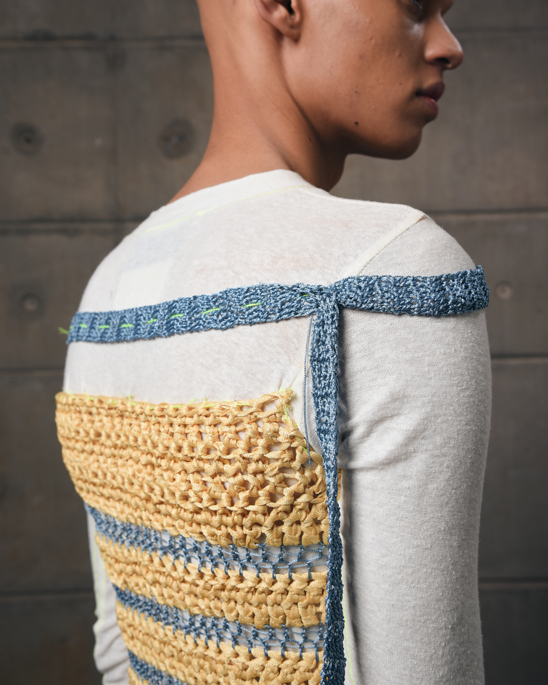 Gold Circuitboard Crochet Top