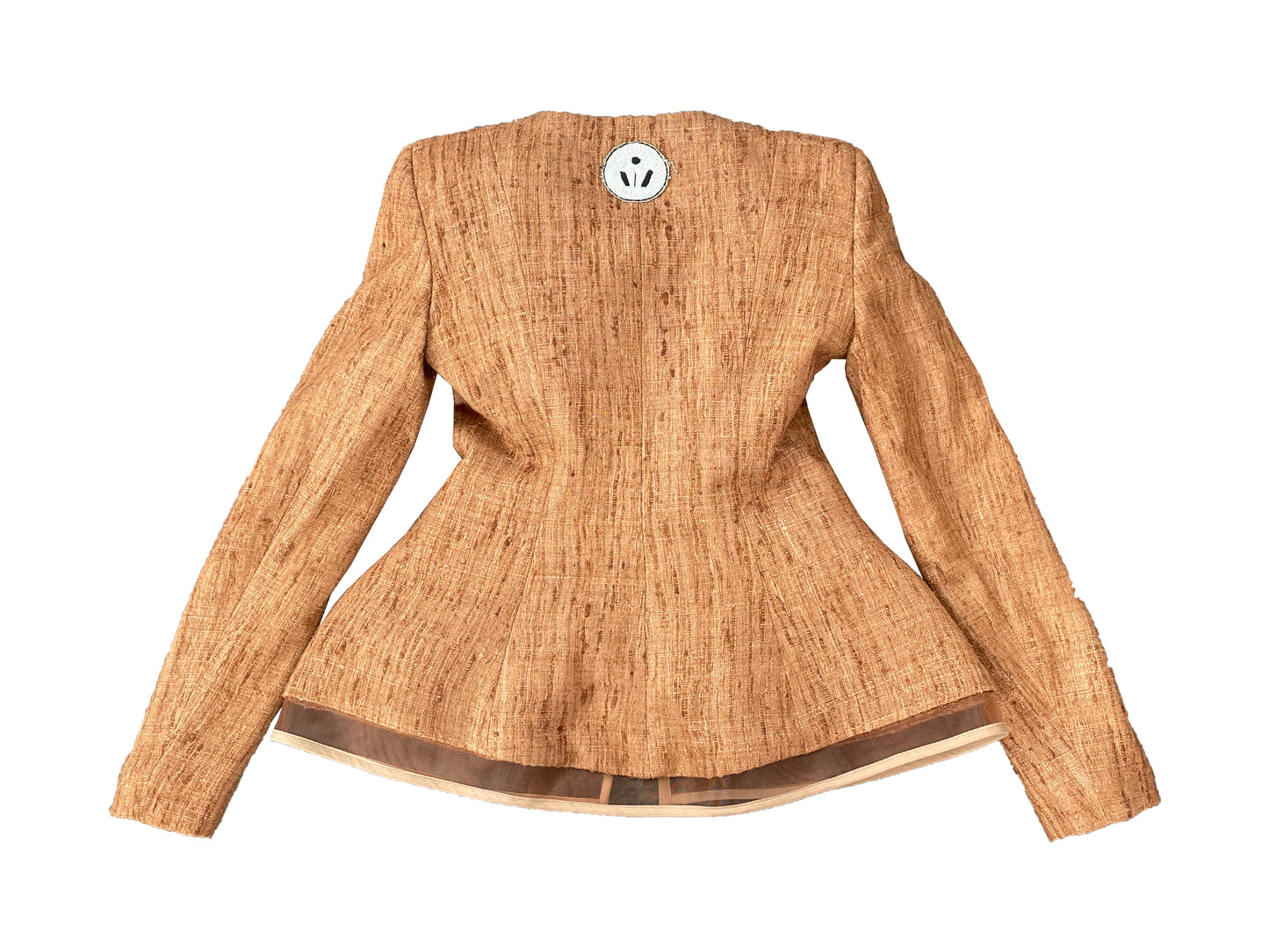 Sandra's Sculpted Karoo Dust, Deadstock Raw Silk Contoured Jacket