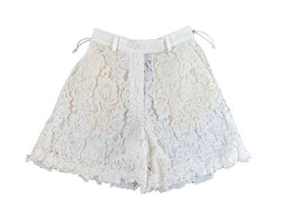 White Lotus Lace Shorts