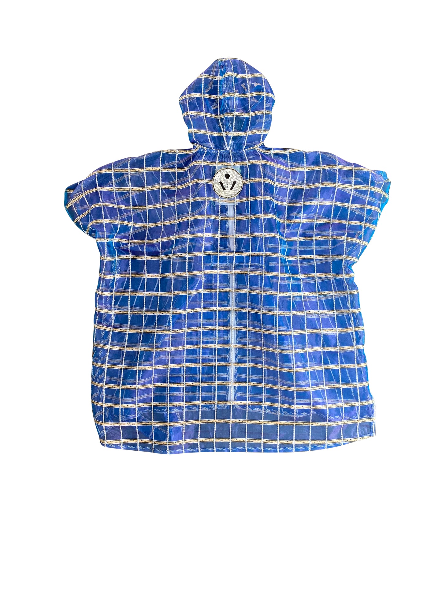 Artisanal 'Pool-net' Silk Organza with Embedded Ropes Hoodie