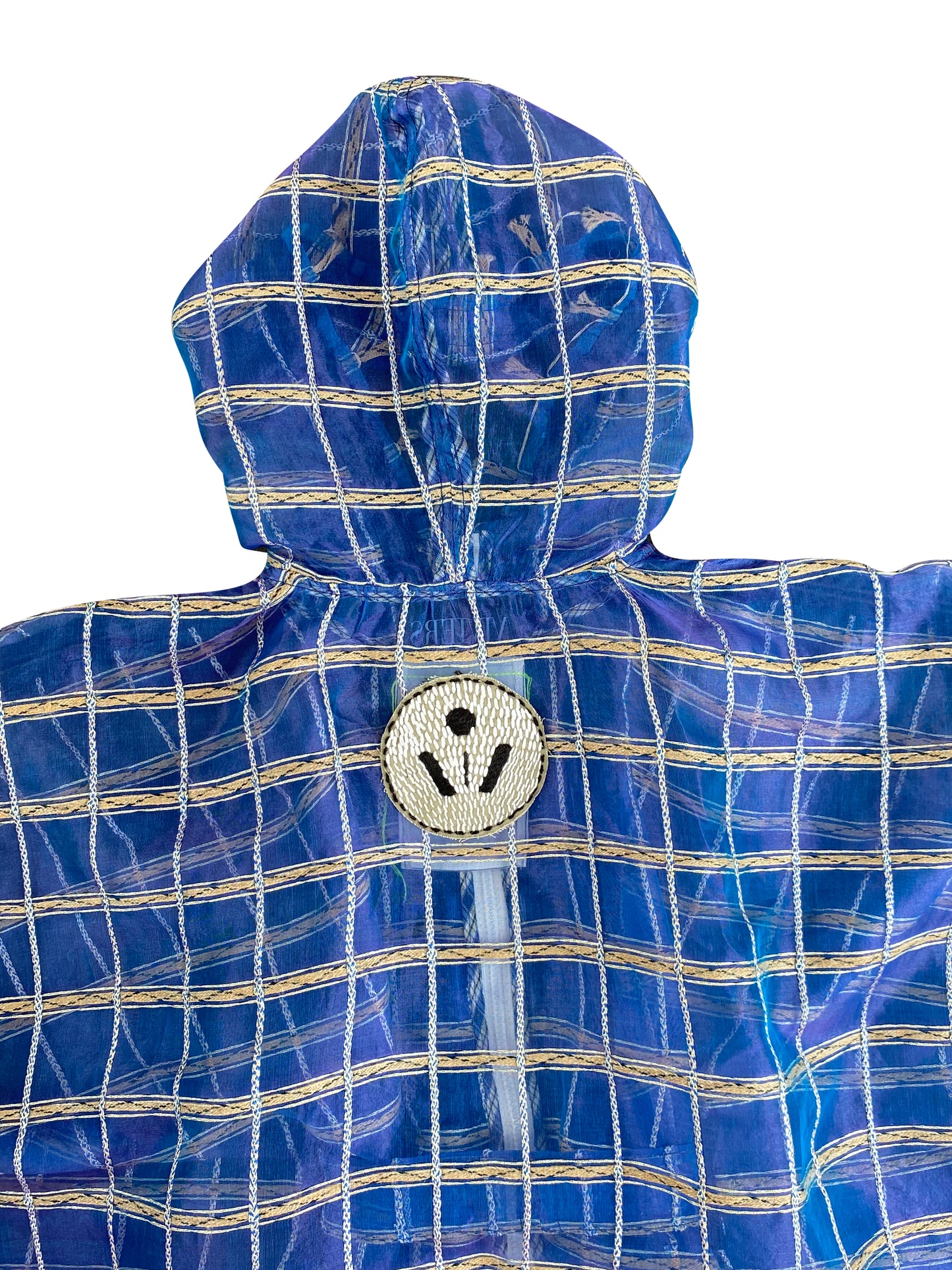 Artisanal 'Pool-net' Silk Organza with Embedded Ropes Hoodie