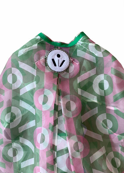 VIVI MONOGRAM MOTHERSHIP SILK ORGANZA CAPE