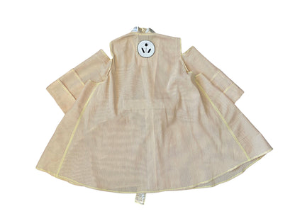 Cotton Silk Mini Wrap Dress with Open Shoulders