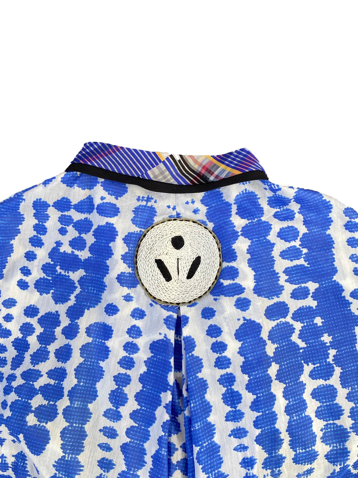 Cotton-Silk Hybrid Kimono with Hand Embroidery Stitches