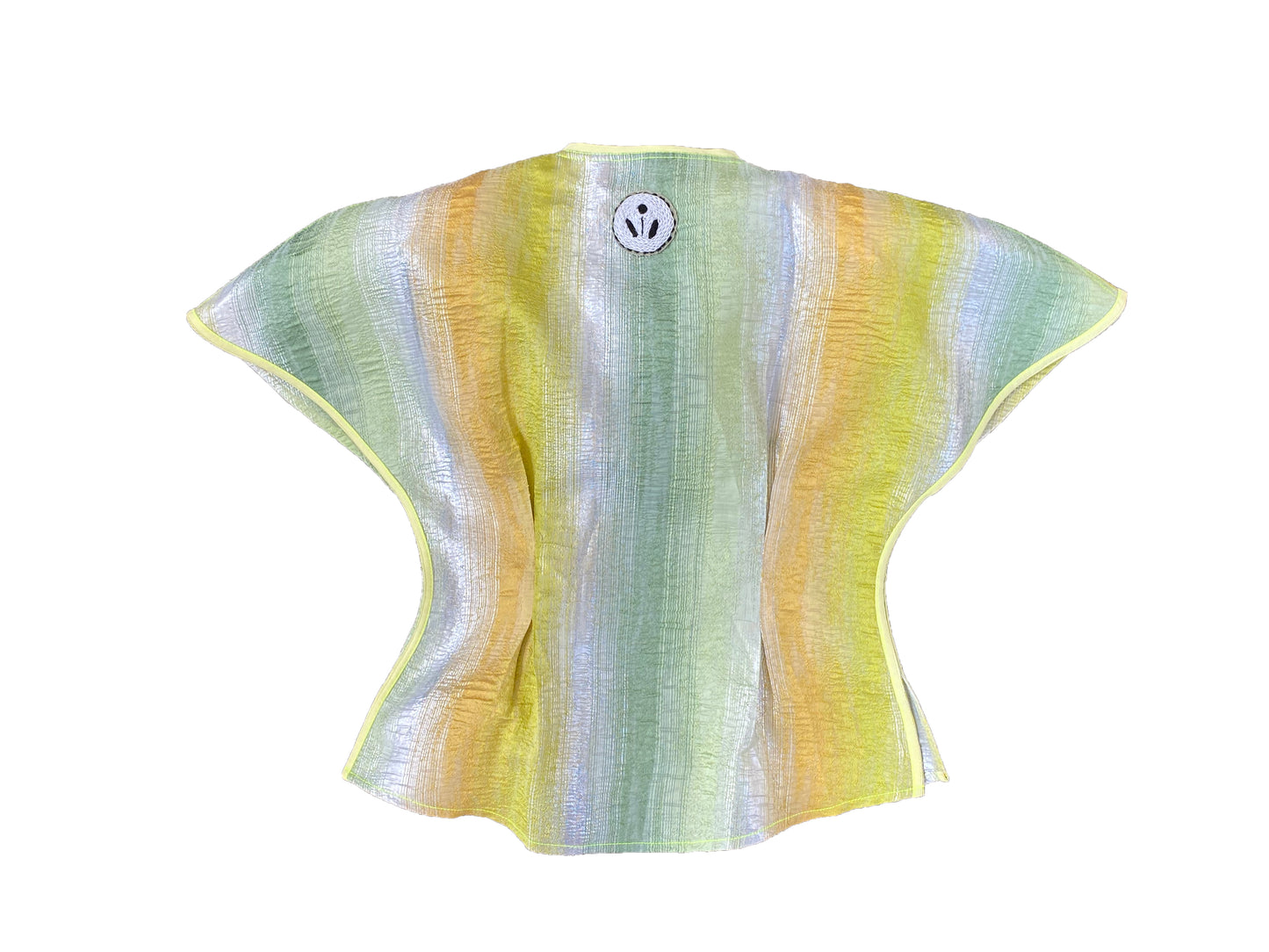 Kaleidoscopic Brocade Wrap Top