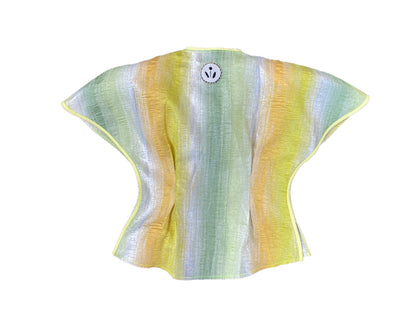 Kaleidoscopic Brocade Wrap Top