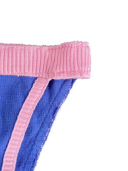 Blue & Pink Knitted Bikini Set