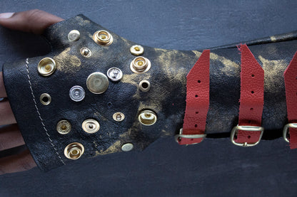 Black Long Studded Glove