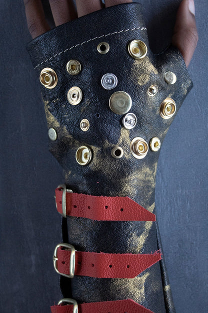 Black Long Studded Glove