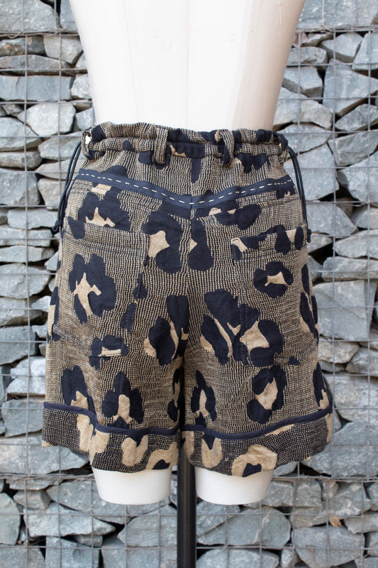 African Jacquard Leopard Shorts