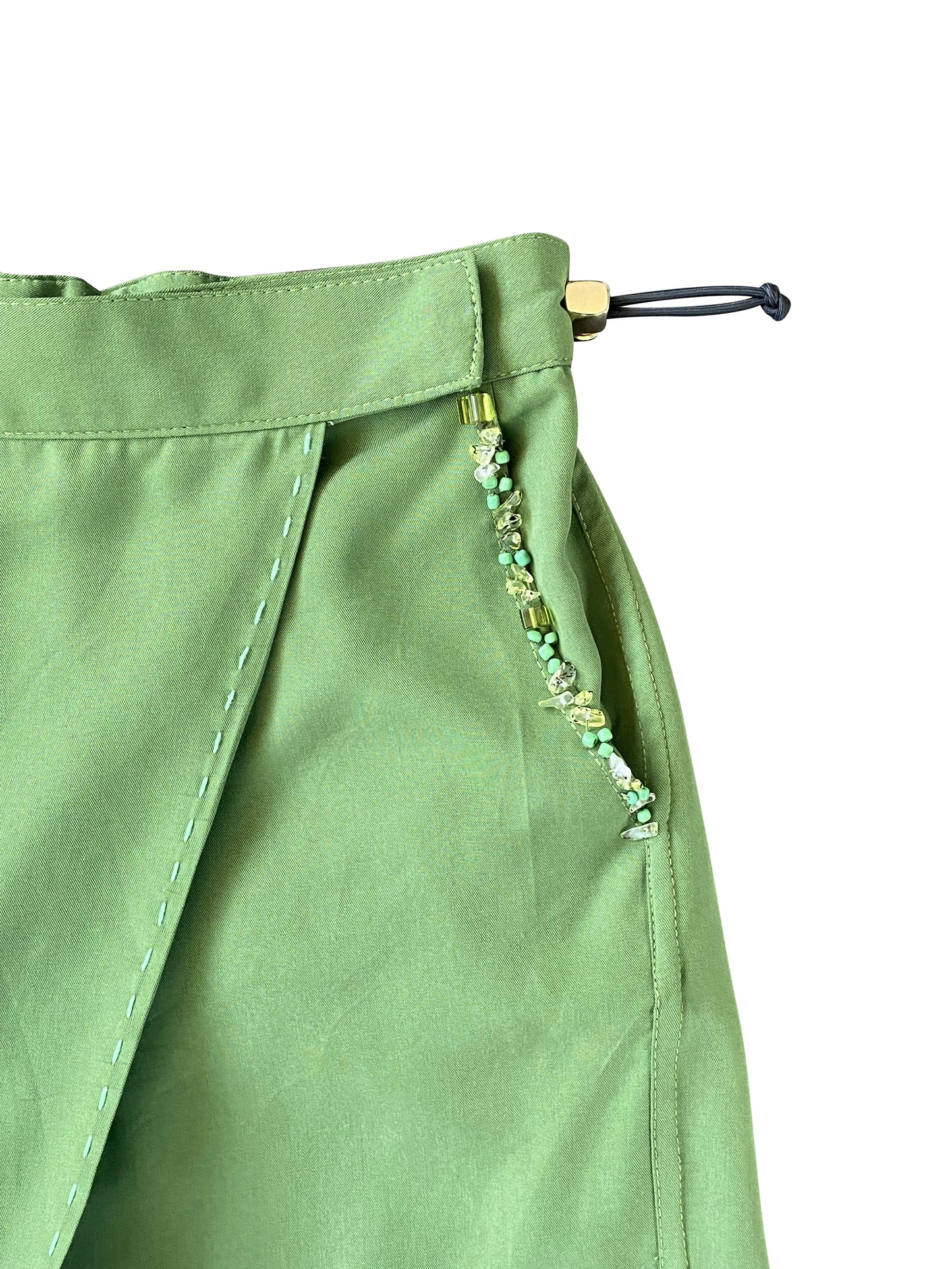 Artisanal Hand-beaded Wrap Pants