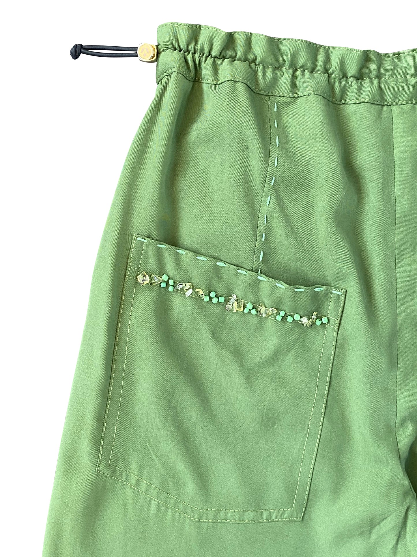 Artisanal Hand-beaded Wrap Pants