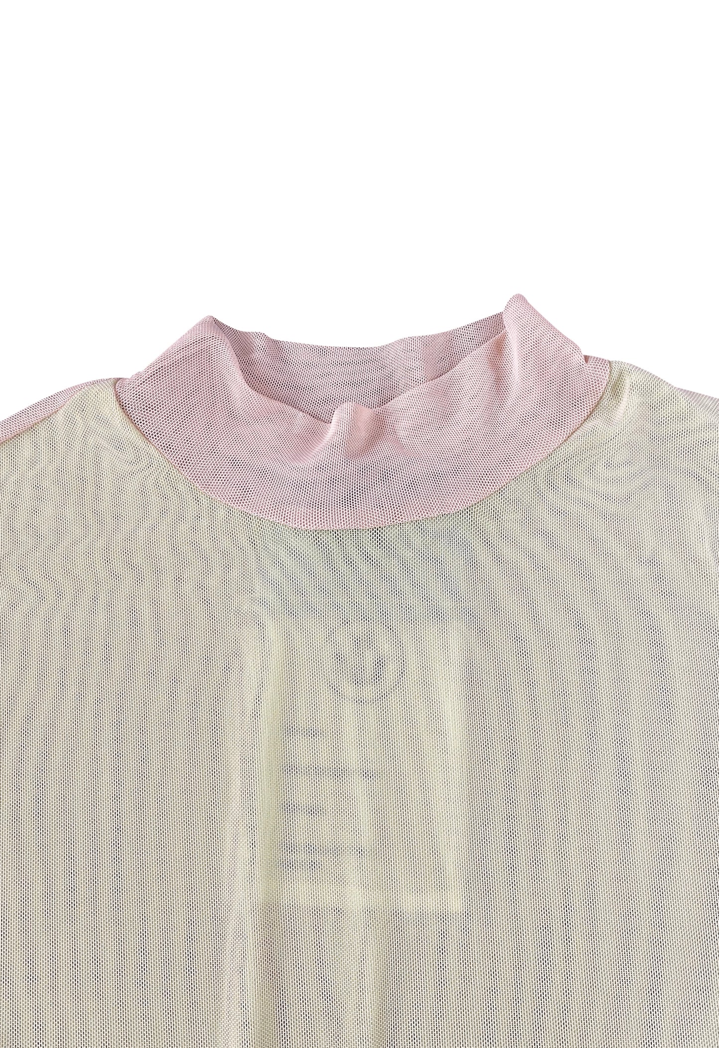 Roll Neck Mesh T-Shirt