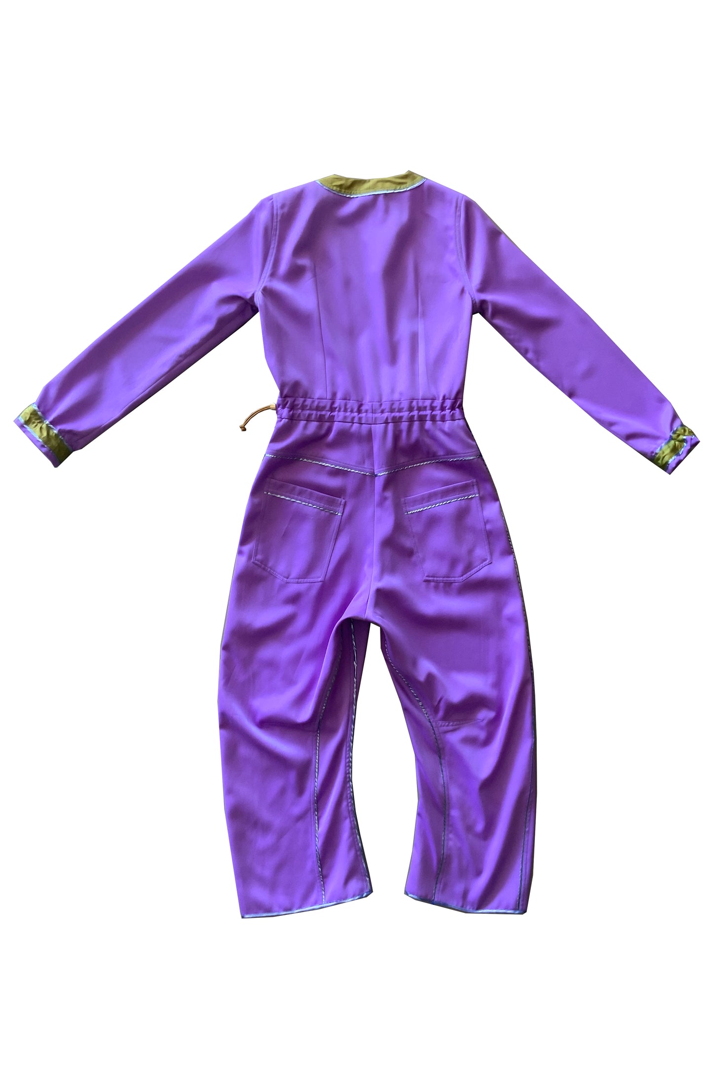 WRAPPED ARCHED JUMPSUIT IN VINTAGE SYTHETIC