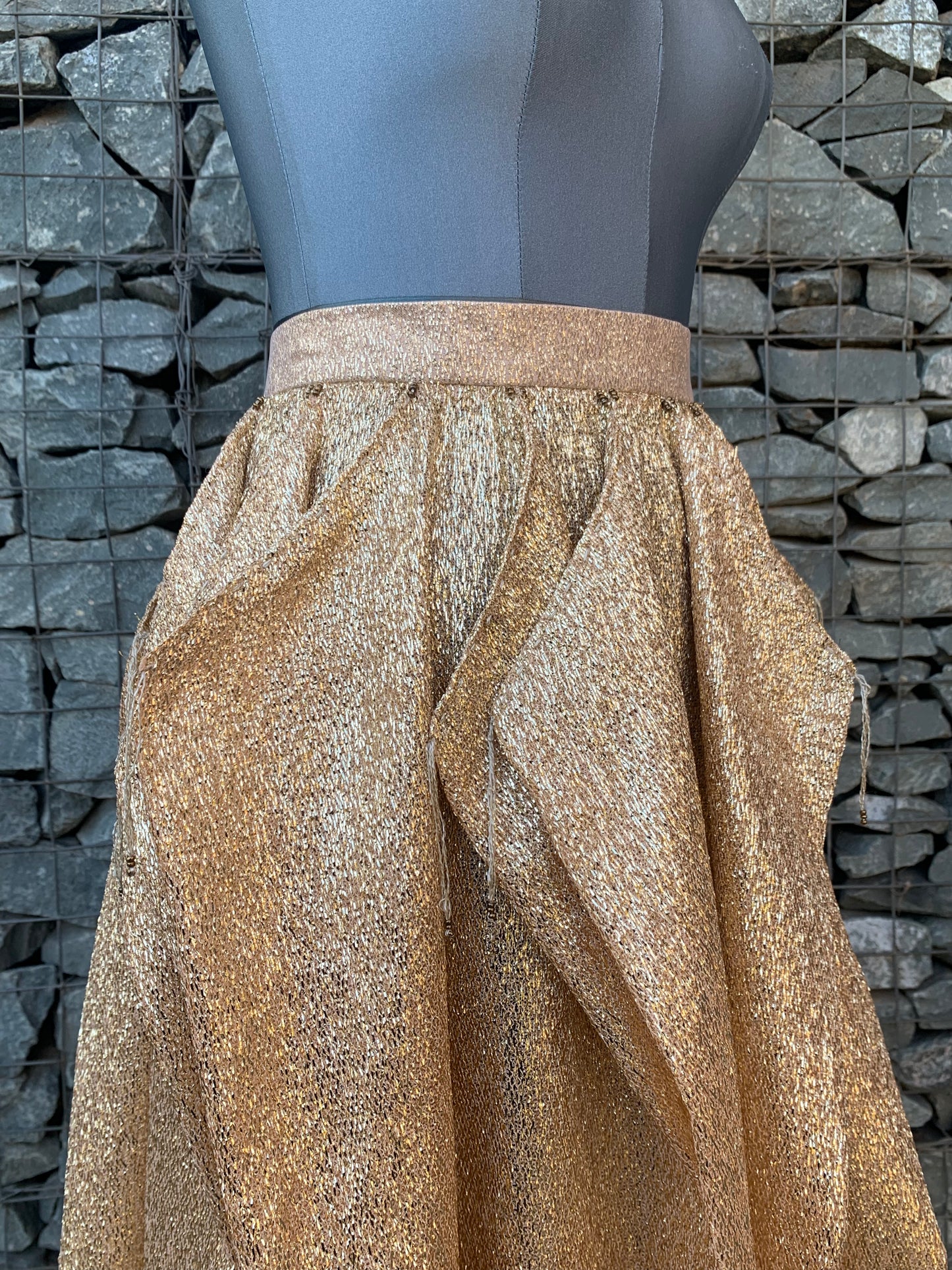 Gold Wire Darted Skirt