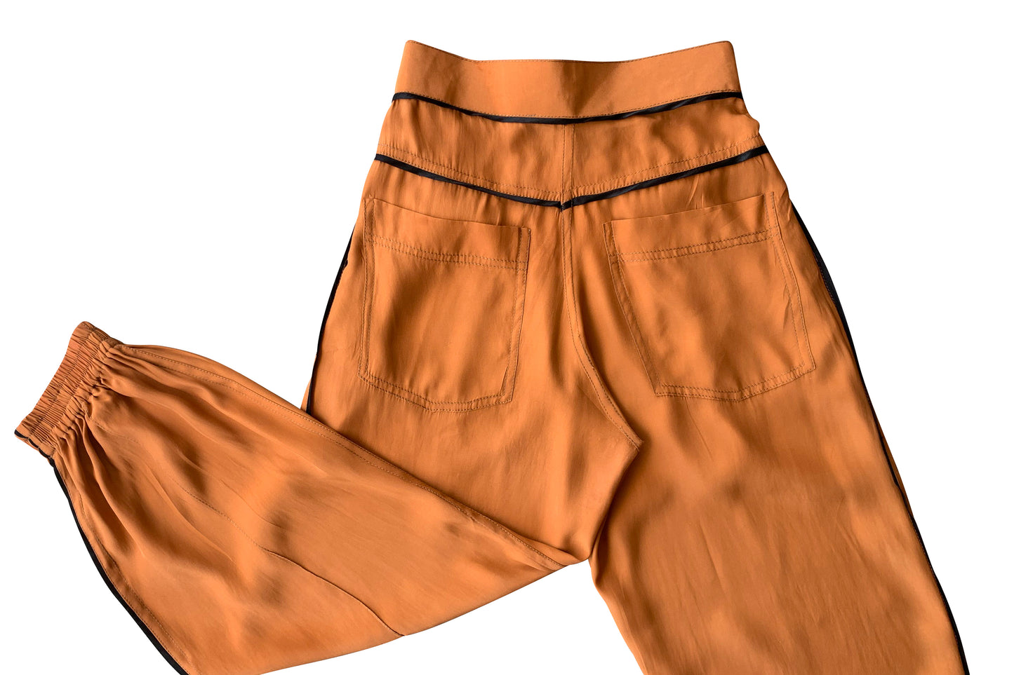 High-Waistedpure Silk Satin Boxer Pants