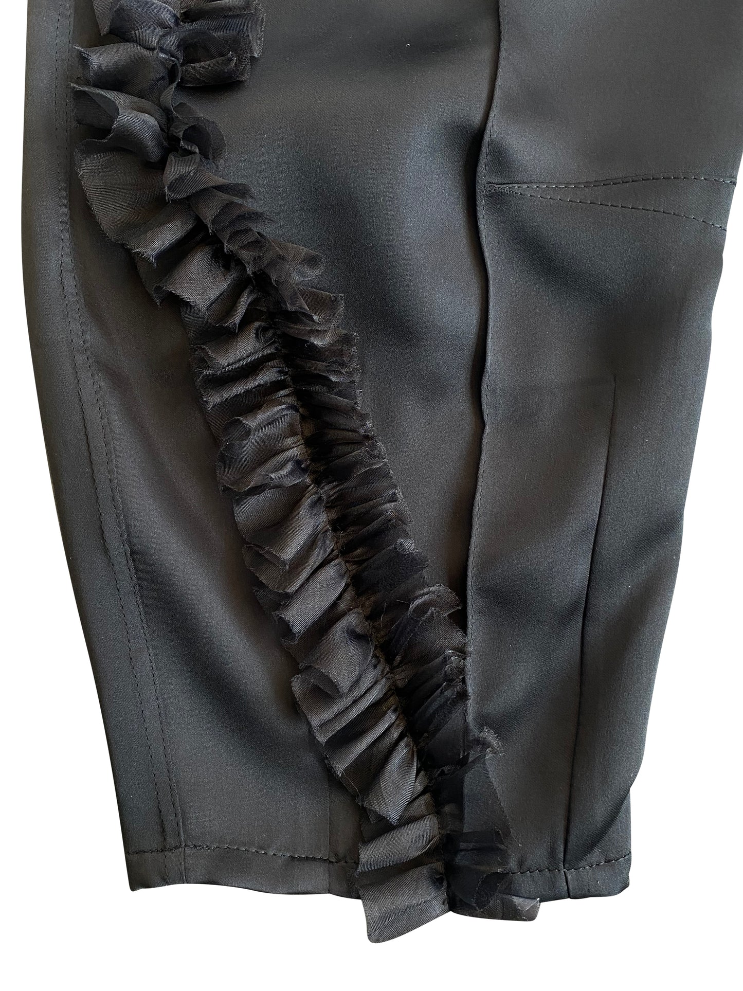 Frilled Satin Sculpted Pants