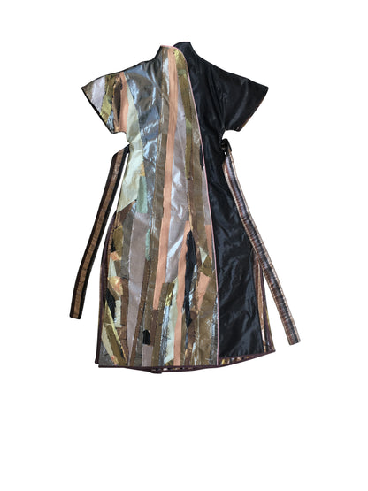 Silk 'Fragments of Light' Abstract Dress Coat