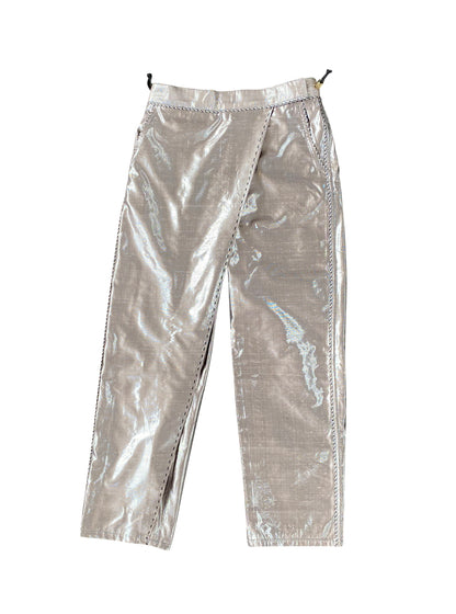 Silk Lamé , Hand embroidered Wrap Pants