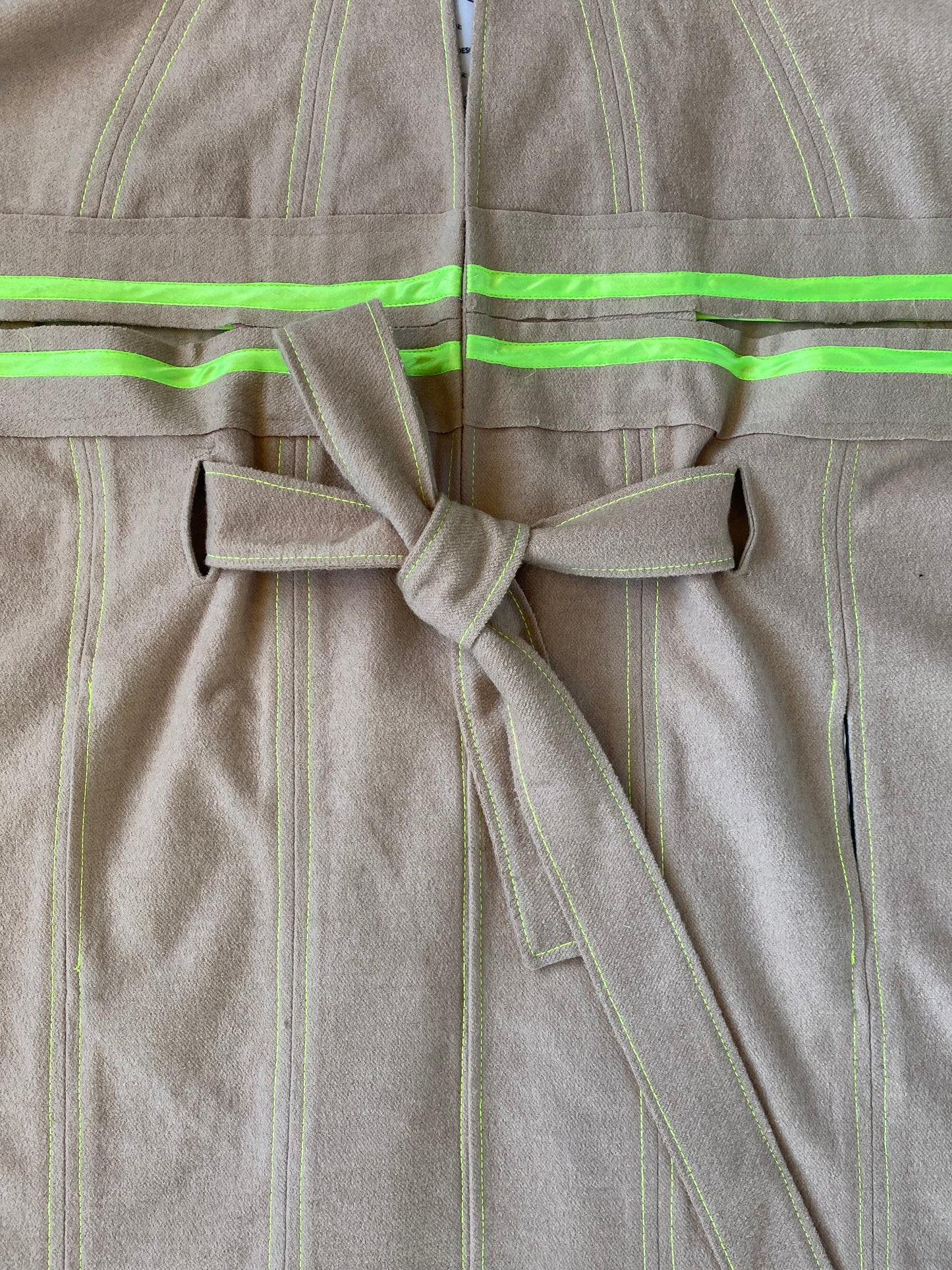 Lumo Green Boiled-Wool Cocoon Coat