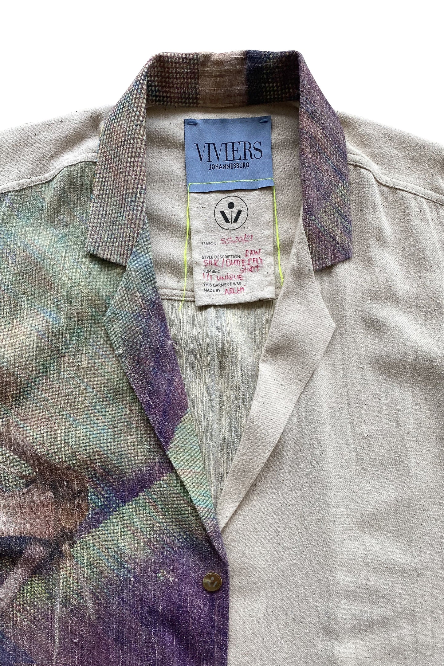 Foil And Thorn Vintage Raw Silk Shirt-Blazer