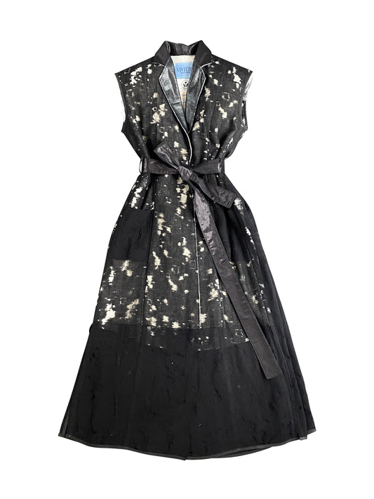 'The Moths Ate My Coat' Sleeveless Linen & Organic Hemp Tailored Dress Coat