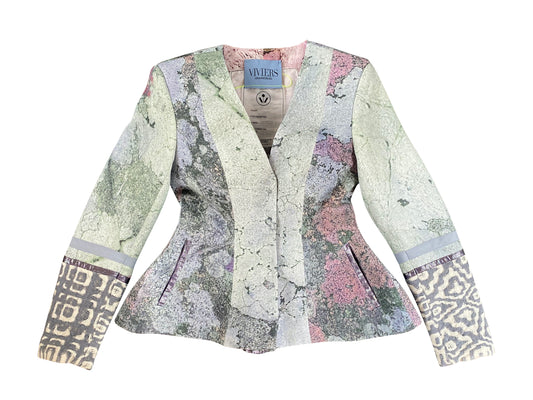 Sandra's Sculpted Lychem Tailored Jacket in Vintage Rayon
