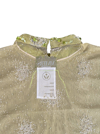 Olivine Galaxy T-shirt with Encrusted Hand Beading