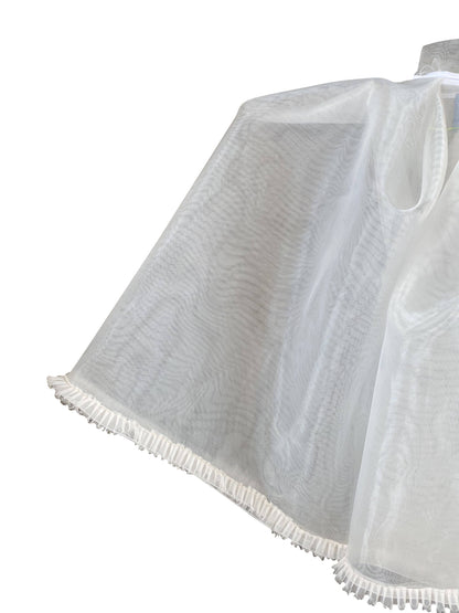 Crystalline Sculpted Skirt with Silk Organza Frills