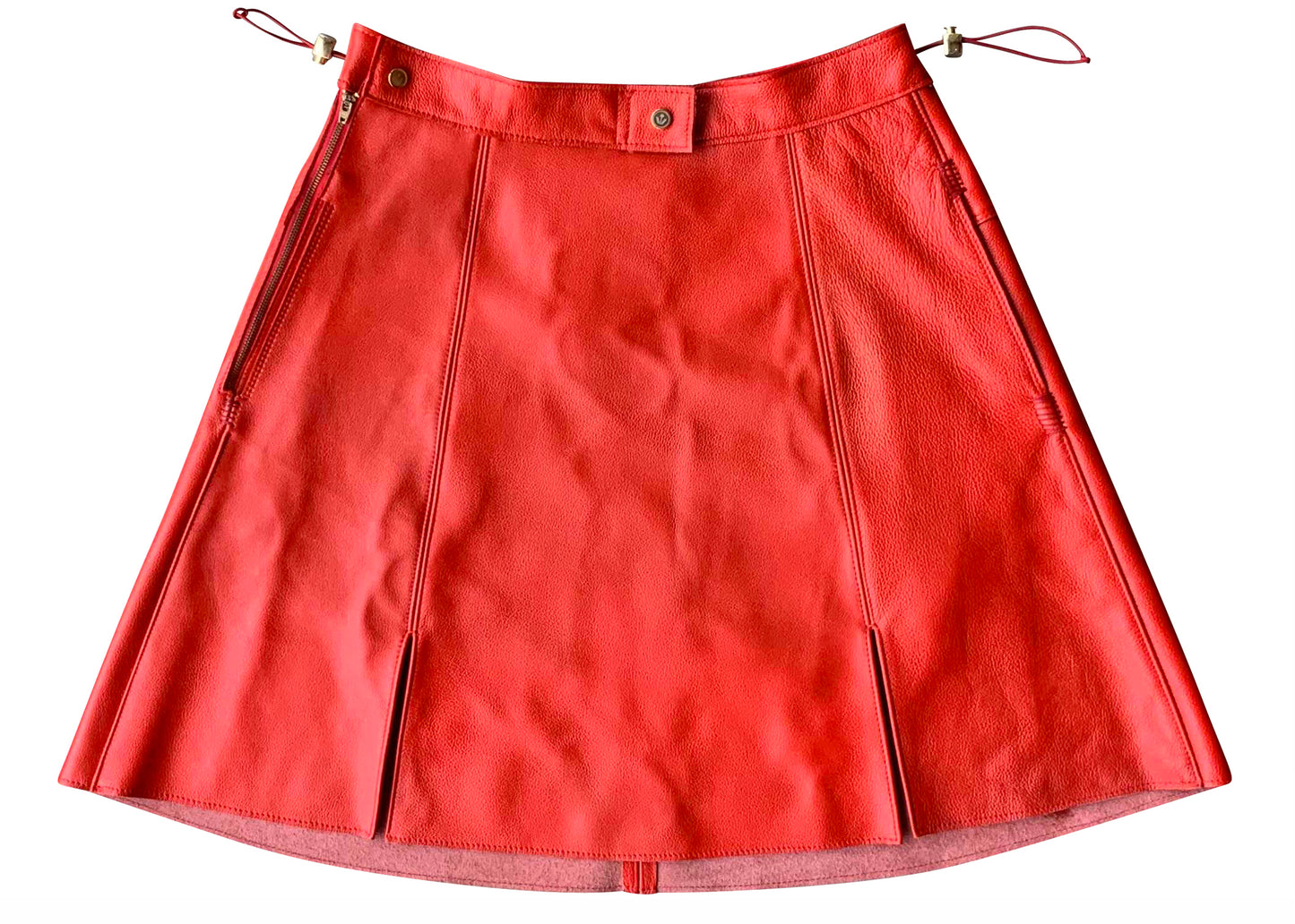 TAILORED LEATHER A-LINE SKIRT